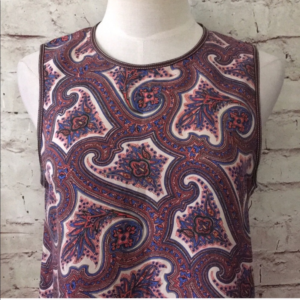 SOLD - THEORY Brindina Dress Silk Lamb Leather Trim